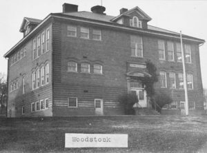 Woodstock High School Photo 1938 Front View - Library VA - Woodstock Shenandoah County